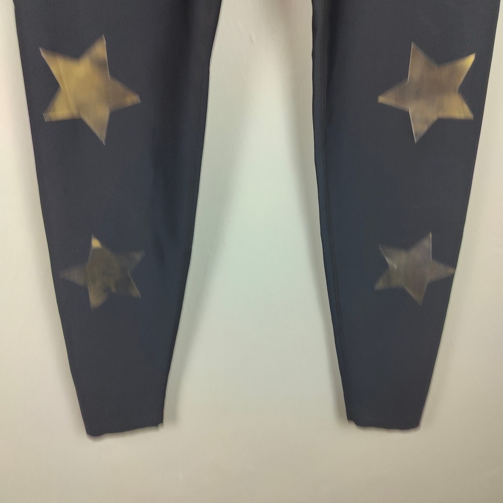 Ultracor Leggings‎ Womens XS Black Gold Star Foiled Print Athletic Compression - Picture 5 of 10